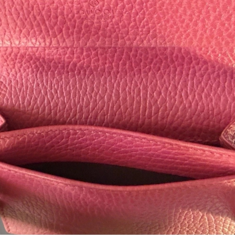 Gucci Pink Leather Marmont Card Holder - Picture 6 of 9
